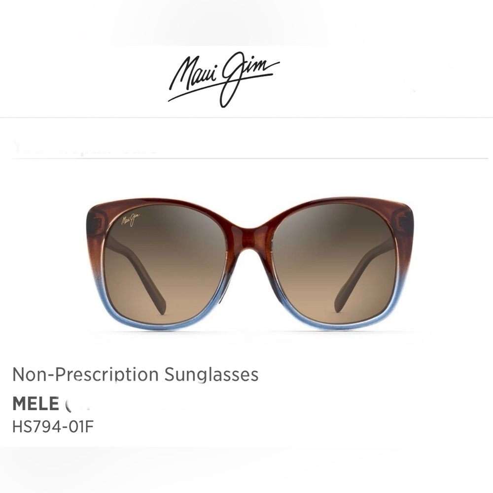 Brand: Maui Jim sunglasses.
• Style Name: Mele
• Model Number: HS794-01F
